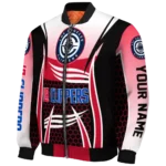 customized los angeles clippers mesh effect red black bomber jacket best selling