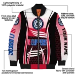 customized los angeles clippers mesh effect red black bomber jacket best selling