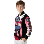 customized los angeles clippers mesh effect red black bomber jacket best selling
