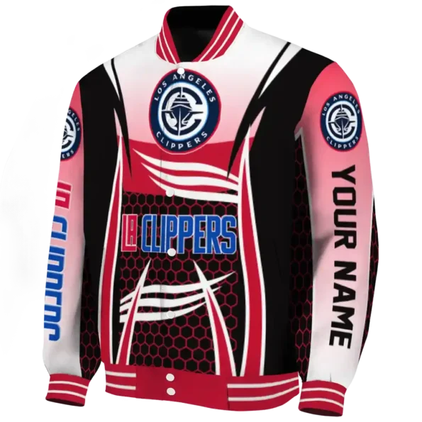customized los angeles clippers mesh effect red black varsity jacket best selling.webp