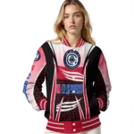 customized los angeles clippers mesh effect red black varsity jacket best selling.webp