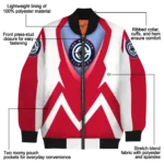 customized los angeles clippers v stripes red white bomber jacket best selling