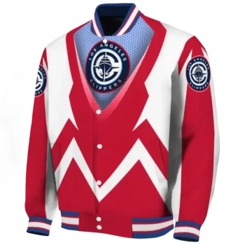 customized los angeles clippers v stripes red white varsity jacket best selling.webp