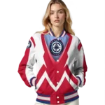 customized los angeles clippers v stripes red white varsity jacket best selling.webp