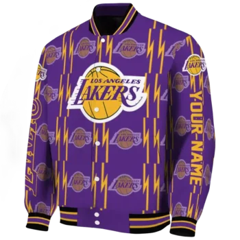 customized los angeles lakers bolt stripe purple varsity jacket best selling.webp