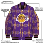 customized los angeles lakers bolt stripe purple varsity jacket best selling.webp