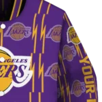 customized los angeles lakers bolt stripe purple varsity jacket best selling.webp