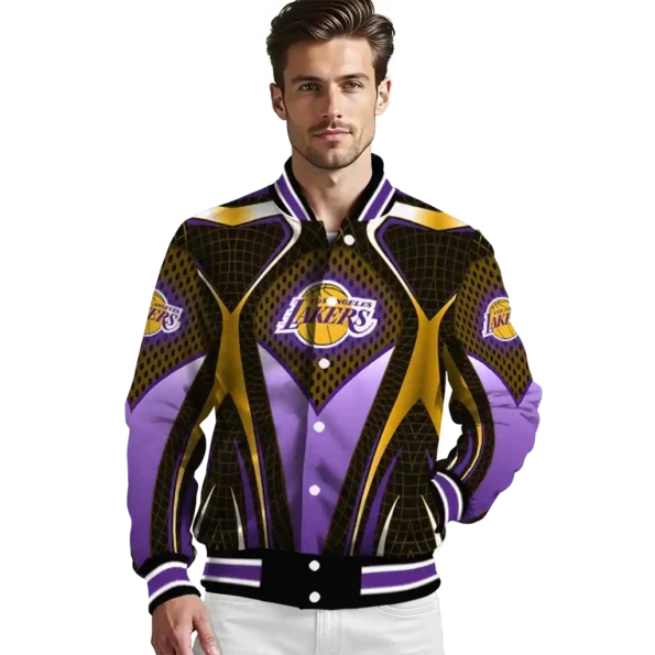 customized los angeles lakers mesh chest black varsity jacket high quality.webp