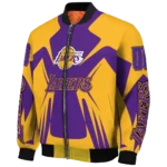 customized los angeles lakers spider mark purple bomber jacket best selling