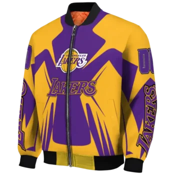 customized los angeles lakers spider mark purple bomber jacket best selling