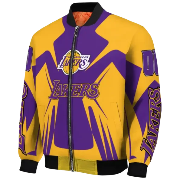customized los angeles lakers spider mark purple bomber jacket best selling