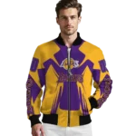 customized los angeles lakers spider mark purple bomber jacket best selling