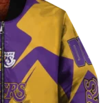 customized los angeles lakers spider mark purple bomber jacket best selling
