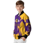 customized los angeles lakers spider mark purple bomber jacket best selling