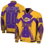customized los angeles lakers spider mark purple varsity jacket best selling.webp