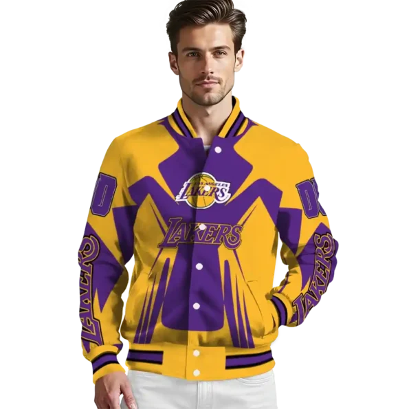 customized los angeles lakers spider mark purple varsity jacket high quality.webp
