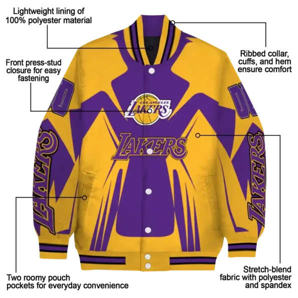 customized los angeles lakers spider mark purple varsity jacket new arrival.webp
