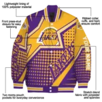 customized los angeles lakers star burst purple varsity jacket best selling.webp