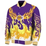 customized los angeles lakers winged blaze purple white varsity jacket best selling.webp