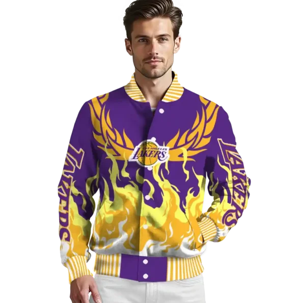 customized los angeles lakers winged blaze purple white varsity jacket high quality.webp
