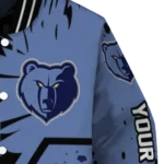 customized memphis grizzlies hexagon cluster blue black varsity jacket best selling.webp