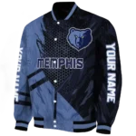 customized memphis grizzlies hexagon mesh blue black varsity jacket best selling.webp