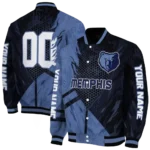 customized memphis grizzlies hexagon mesh blue black varsity jacket best selling.webp