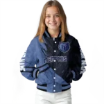customized memphis grizzlies hexagon mesh blue black varsity jacket best selling.webp