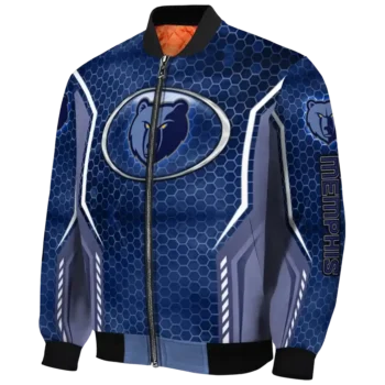 customized memphis grizzlies power plate blue bomber jacket best selling