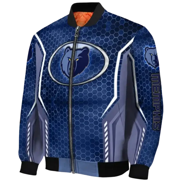 customized memphis grizzlies power plate blue bomber jacket best selling