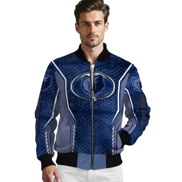 customized memphis grizzlies power plate blue bomber jacket high quality