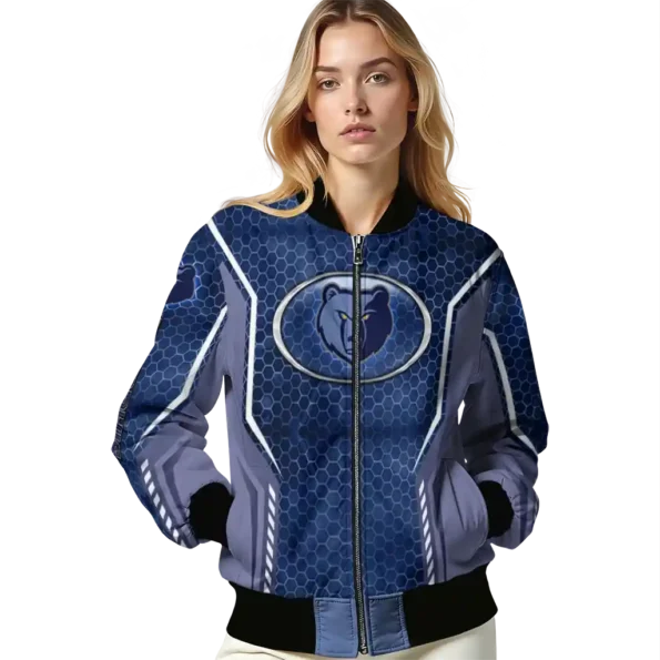 customized memphis grizzlies power plate blue bomber jacket latest model