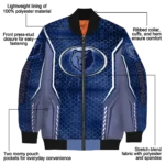 customized memphis grizzlies power plate blue bomber jacket best selling