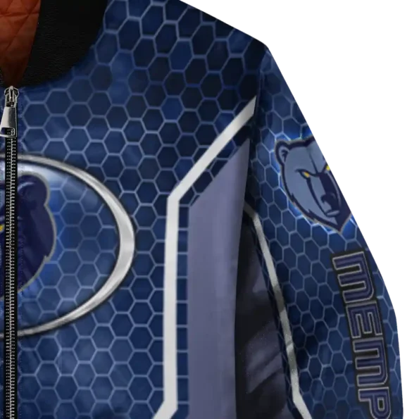 customized memphis grizzlies power plate blue bomber jacket premium grade