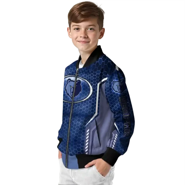 customized memphis grizzlies power plate blue bomber jacket trendy