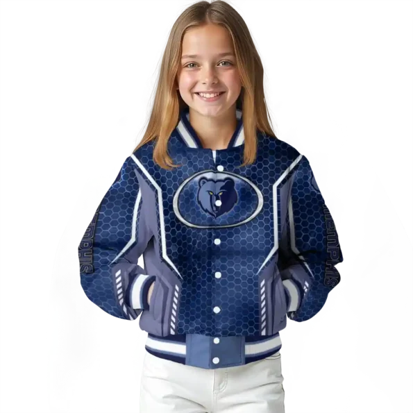 customized memphis grizzlies power plate blue varsity jacket top rated.webp