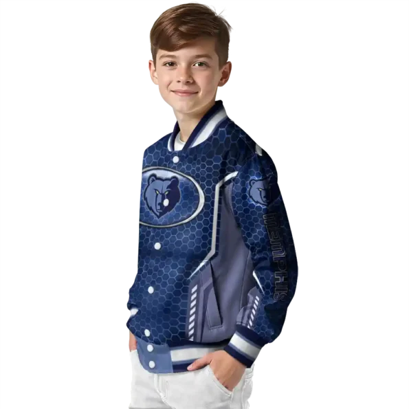 customized memphis grizzlies power plate blue varsity jacket trendy.webp