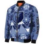 customized memphis grizzlies pyramid shapes blue bomber jacket best selling