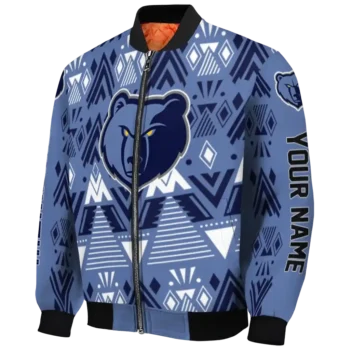 customized memphis grizzlies pyramid shapes blue bomber jacket best selling