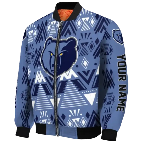 customized memphis grizzlies pyramid shapes blue bomber jacket best selling