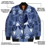 customized memphis grizzlies pyramid shapes blue bomber jacket best selling