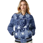 customized memphis grizzlies pyramid shapes blue varsity jacket best selling.webp