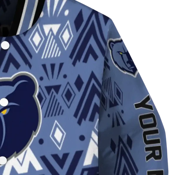customized memphis grizzlies pyramid shapes blue varsity jacket premium grade.webp
