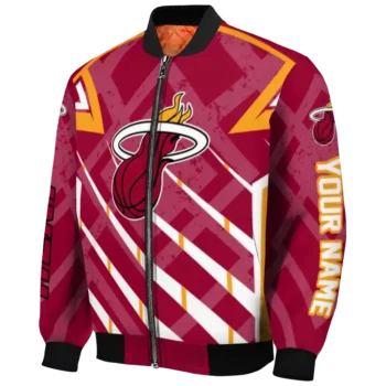 customized miami heat chevron angles red bomber jacket best selling