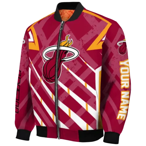 customized miami heat chevron angles red bomber jacket best selling