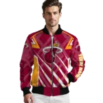 customized miami heat chevron angles red bomber jacket best selling