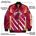 customized miami heat chevron angles red bomber jacket best selling