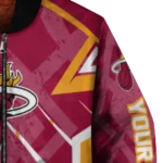 customized miami heat chevron angles red bomber jacket best selling