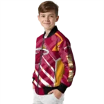 customized miami heat chevron angles red bomber jacket best selling