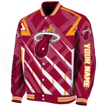 customized miami heat chevron angles red varsity jacket best selling.webp